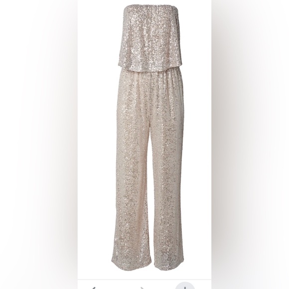 Strapless Sequin Jumpsuit - Picture 2 of 2